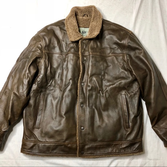 Burk’s Bay Other - Men’s Brown Lamb Leather Jacket